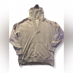 Aerie Oversized Gray Hoodie Pullover Sweatshirt Cozy Lounge Size Small